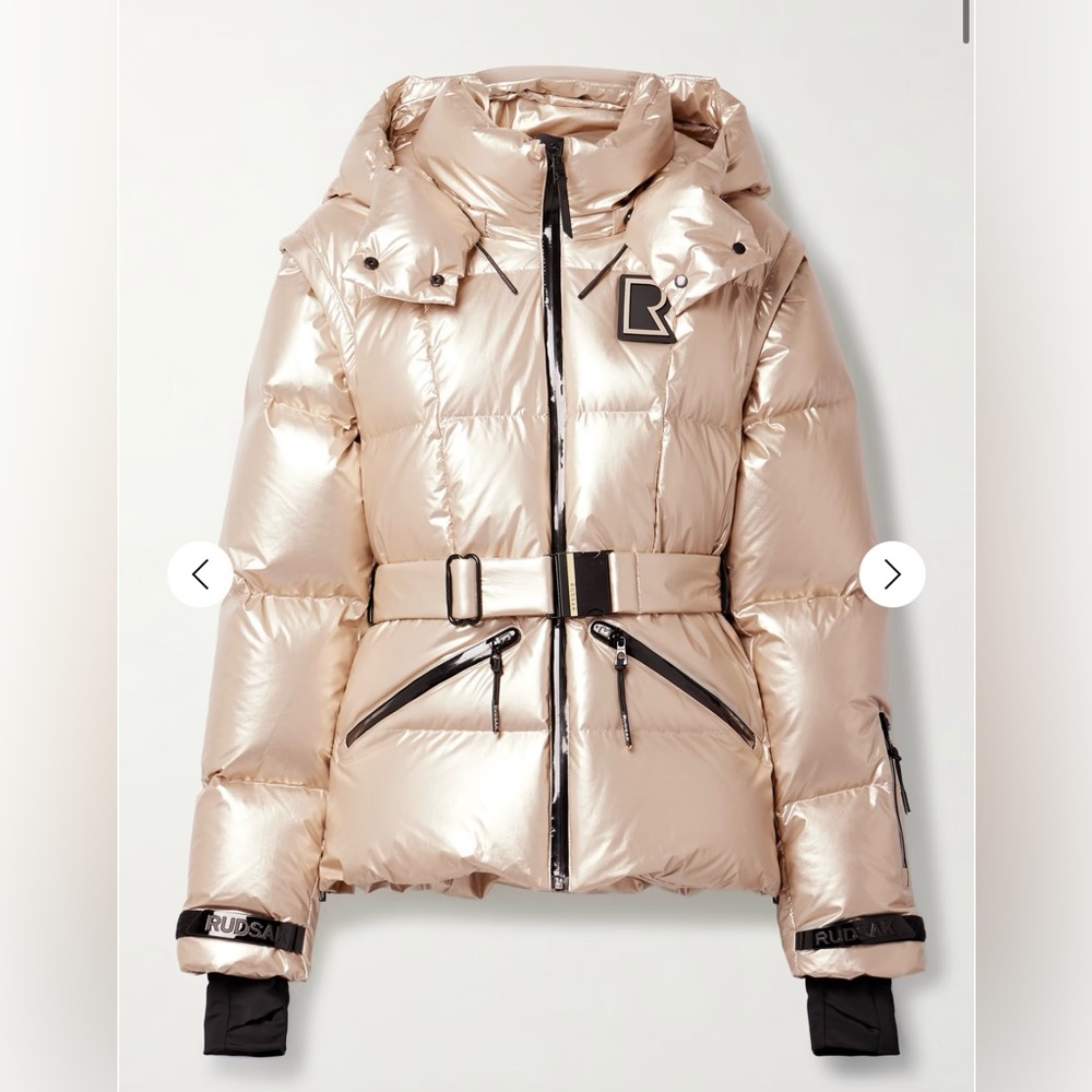 Rudsak Gold Puffer Jacket With Buckle